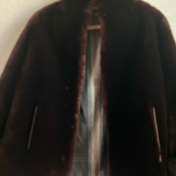 Vintage Fur Label Authority Luxurious Chocolate Brown Fur Mob Wife MCM Jacket M - Picture 9 of 16